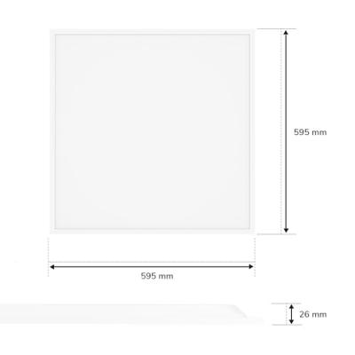 LED Paneel - 60x60 cm - 36 Watt - 4860lm (135lm/W) - 4000K neutraal wit - 1-10V Dimbaar - Flikkervrij - UGR22 - 5 jaar garantie