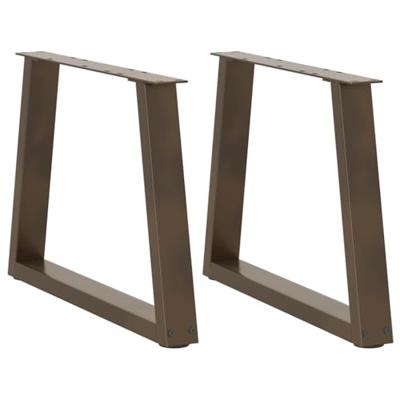 Salontafelpoten 2 st V-vormig 50x(42-43,3) cm staal naturel