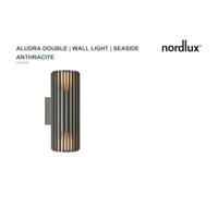 Nordlux Buitenlamp Aludra seaside 2 lichts wand antraciet - thumbnail