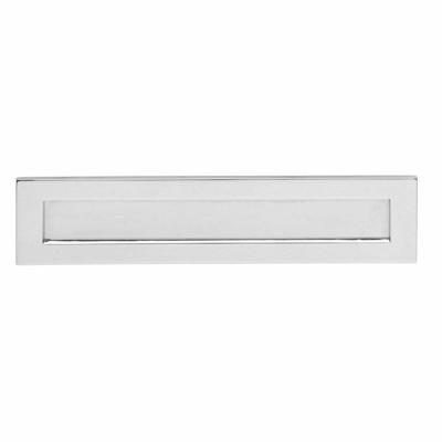 Briefplaat met veer chroom