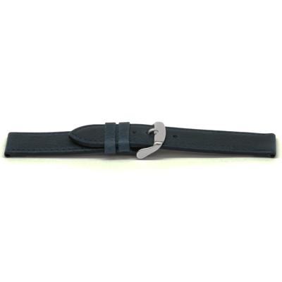 Horlogeband Universeel E629 Leder Blauw 16mm