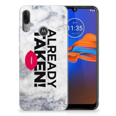 Motorola Moto E6 Plus | Siliconen hoesje | met naam Already Taken White
