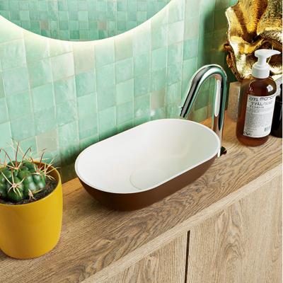 MONDIAZ POOLE solid surface opzetkom kleur Rust | Talc. Afmeting 30x18x8cm MONDIAZ POOLE solid surface opzetkom kleur Rust | Talc. Afmeting 30x18x8cm