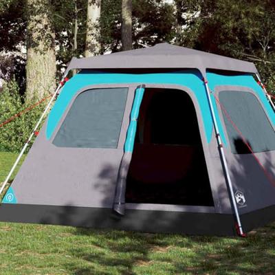 VidaXL Koepeltent 6-persoons snelontgrendeling blauw VidaXL Koepeltent 6-persoons snelontgrendeling blauw