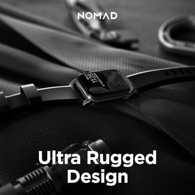 Nomad Rugged horlogeband / zilveren hardware 45/46/49 mm - Black