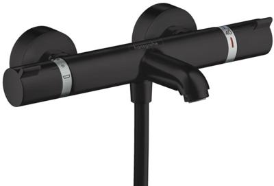 Hansgrohe Ecostat Comfort badkraan thermostatisch met omstel met koppelingen mat zwart 13114670