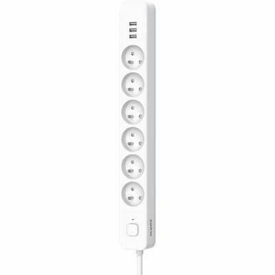 Stekkerdoos - QUARX - 6 stopcontacten - Met 3 USB-poorten, 1,5m kabel