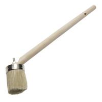 Bokkenpoot / teerkwast - 50 mm - witte varkensharen - blankhouten steel - thumbnail