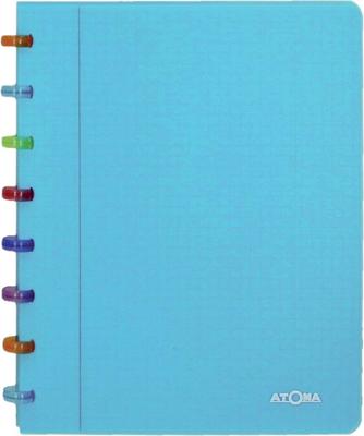 Atoma Tutti Frutti schrift, ft A5, 144 bladzijden, commercieel geruit, transparant blauw Atoma Tutti Frutti schrift, ft A5, 144 bladzijden, commercieel geruit, transparant blauw