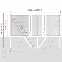 VidaXL Afrasteringspaal groen 10 x 0,5 m (12 x 12 mm mesh) staal - thumbnail