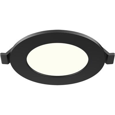 LED Downlight Inbouwspot Dimbaar - Brinton Thin - 4W 280lm 120° Bundelhoek - Natuurlijk Wit 4000K - IP40 - Rond - Zwart - Ø85mm Buitenmaat - Ø70mm Zaagmaat