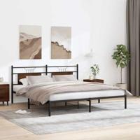 Bedframe zonder matras 183x213 cm spaanplaat bruin eikenkleurig - thumbnail