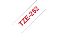 Brother TZE-252 labelprinter-tape Rood op wit - thumbnail