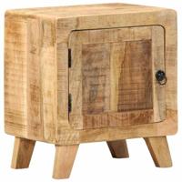 Nachtkastje 40x32x46 cm massief ruw mangohout - thumbnail