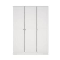 Kledingkast Lynn 3-deurs - wit - 200x147x62 cm - Leen Bakker - thumbnail