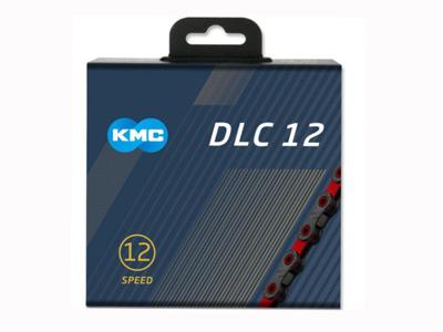KMC fietsketting dlc 12 126 schakels - rood/zwart - 272g