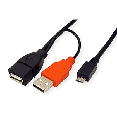 ROLINE USB 2.0 Y kabel, 2x Type A (M/F) - Micro B M, 1m ROLINE USB 2.0 Y kabel, 2x Type A (M/F) - Micro B M, 1m