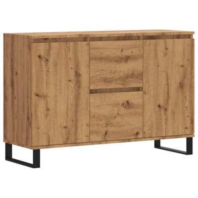 Dressoir 104x35x70 cm bewerkt hout artisanaal eikenkleurig Dressoir 104x35x70 cm bewerkt hout artisanaal eikenkleurig