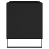Platenkast 74,5x38x48 cm bewerkt hout zwart - thumbnail