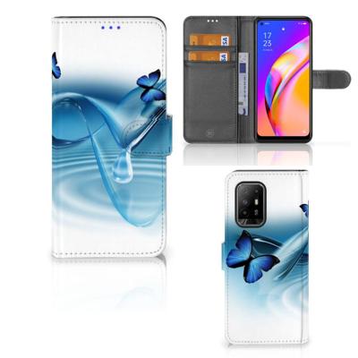 OPPO Reno5 Z | A94 5G | Telefoonhoesje | Met pasjeshouder | Vlinders