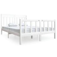 Bedframe massief hout wit 140x190 cm - thumbnail