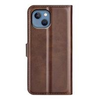 Casecentive Leren Wallet case met sluiting iPhone 15 bruin - thumbnail