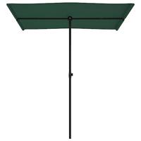 VidaXL Parasol met aluminium paal 180x110 cm groen - thumbnail