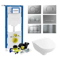 Geberit UP320 Toiletset set47 Villeroy & Boch O.Novo Compact Met Sigma drukplaat - thumbnail