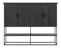 DTP Home Opbergkast 'Beam' Teakhout, 180 x 140cm, kleur Zwart - thumbnail