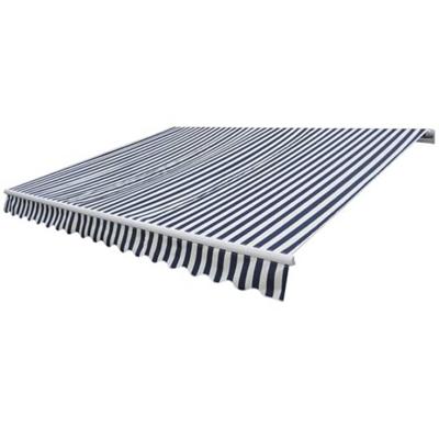VidaXL Luifel handmatig uittrekbaar 300 cm blauw/wit VidaXL Luifel handmatig uittrekbaar 300 cm blauw/wit