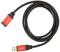 Delock USB-kabel USB 3.2 Gen1 (USB 3.0 / USB 3.1 Gen1) USB-A stekker, USB-A bus 3.00 m Rood, Zwart Vergulde steekcontacten, UL gecertificeerd 105905 - thumbnail