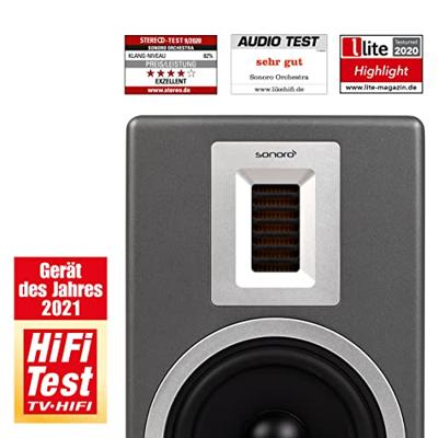 Sonoro: Orchestra boekenplank speakers - 2 stuks - Mat grijs