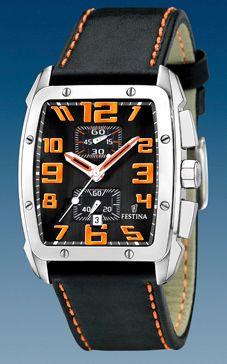 Horlogeband Festina F16259-5 Leder Zwart 25mm Horlogeband Festina F16259-5 Leder Zwart 25mm