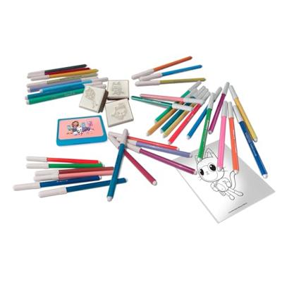 Multiprint Gabby&apos;s poppenhuis kleurset met stempels, 41dlg. - thumbnail