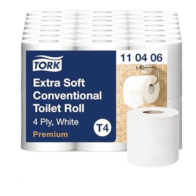 Tork toiletpapier Extra Soft, 4-laags, systeem T4, pak van 6 rollen
