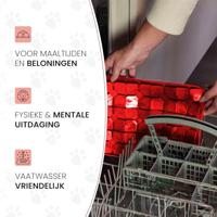 Eat Slow Live Longer Lick Mat Dimensions Flower Red - thumbnail