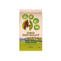 Iams Naturally Adult met lam & rijst hondenvoer 2 x 2,7 kg - thumbnail