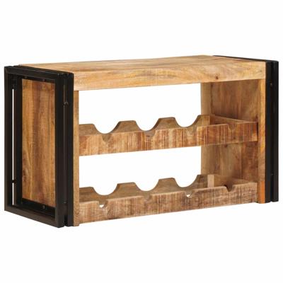 Wijnrek Bruin 100 x 45 x 33 cm Massief Ruw Mango Hout Wijnrek Bruin 100 x 45 x 33 cm Massief Ruw Mango Hout