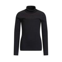 WE Fashion ribgebreide coltrui Myla zwart - thumbnail