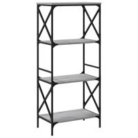 Boekenkast 4-laags 59x35x132 cm bewerkt hout grijs sonoma eiken - thumbnail