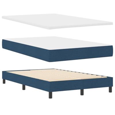 Boxspringbed met Matras Blauw 120x200 cm Stof