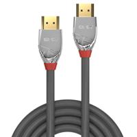 LINDY HDMI Aansluitkabel HDMI-A-stekker, HDMI-A-stekker 0.50 m Grijs 37870 4K UHD HDMI-kabel - thumbnail