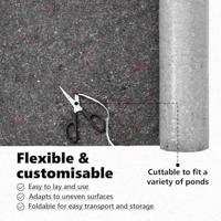 VidaXL Vijver vlies grijs 1 x 10 m polyester en katoen - thumbnail