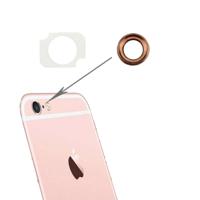 10 paar / Set Achterzijde Camera Lens Ring + zaklamp Bracker voor iPhone 6 Plus & 6s Plus (Rose Gold) - thumbnail
