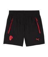 PUMA AC Milan Pumatech Broekje Woven 2025-2026 Zwart Rood - thumbnail