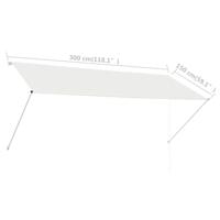 VidaXL Luifel uittrekbaar 300x150 cm crème - thumbnail