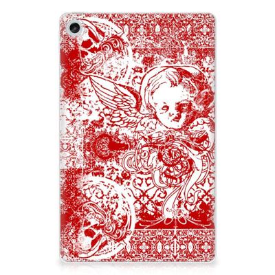 Tablet BackCover Lenovo Tab M10 Plus (3e generatie) Angel Skull Rood Tablet BackCover Lenovo Tab M10 Plus (3e generatie) Angel Skull Rood