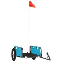 VidaXL Fietstrailer oxford stof en ijzer blauw - thumbnail