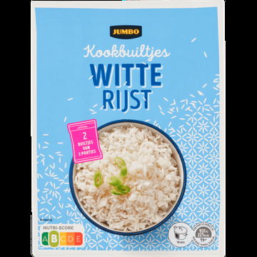 Jumbo Kookbuiltjes Witte Rijst 2 x 125 g Jumbo Kookbuiltjes Witte Rijst 2 x 125 g