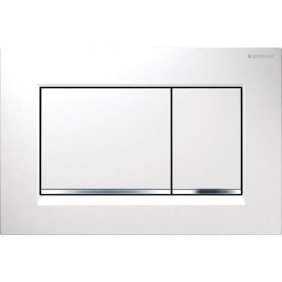 Geberit Sigma 20 (ex Sigma 30) bedieningspaneel glans wit/glansverchroomd voor Sigma reservoirs 8cm (UP720) en 12cm (UP320)